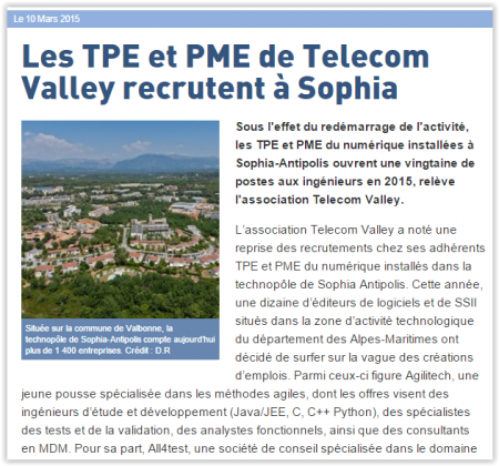 Agilitech Recrutement Sophia